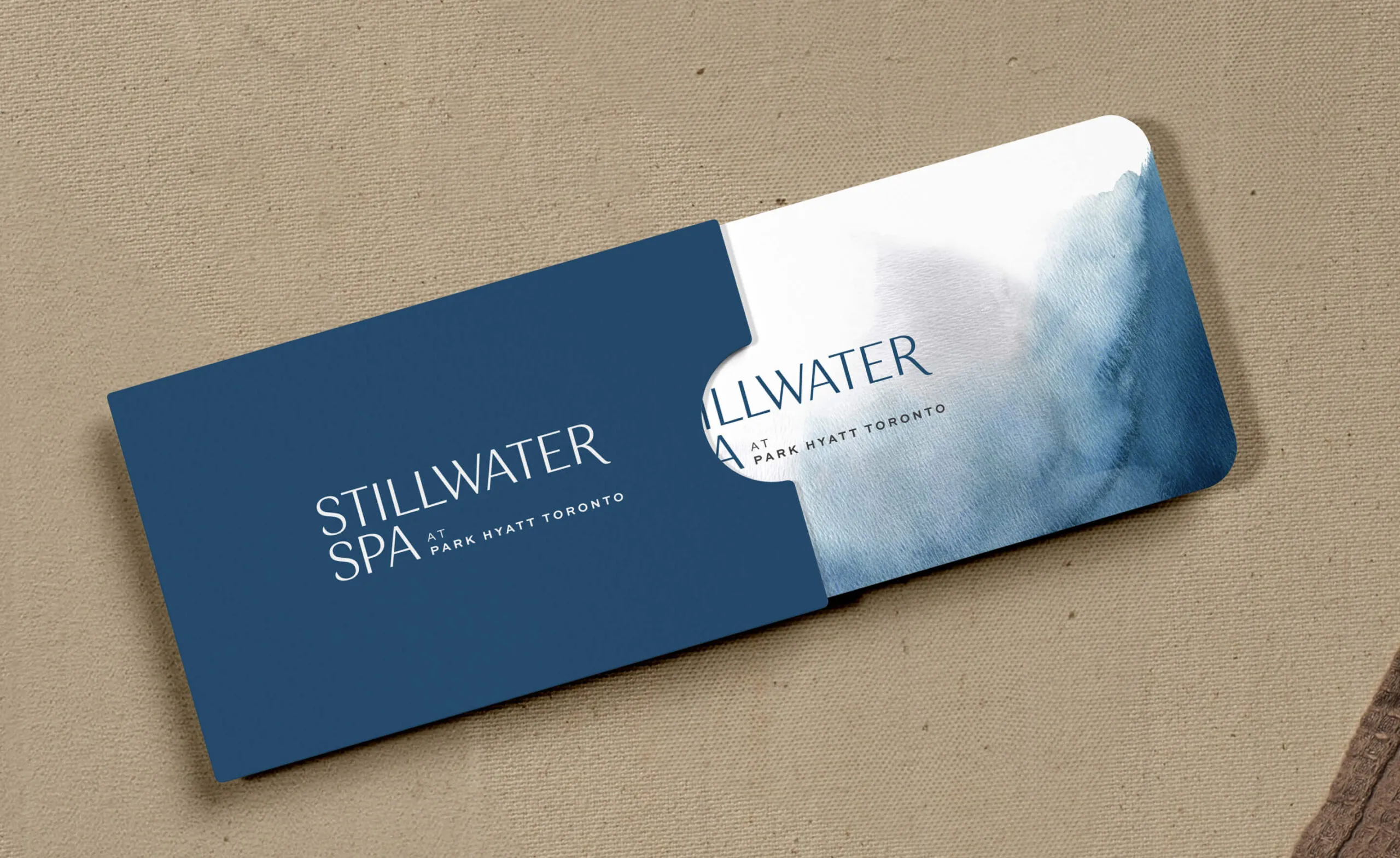 Stillwater Spa at Park Hyatt Toronto gift card with watercolour design.