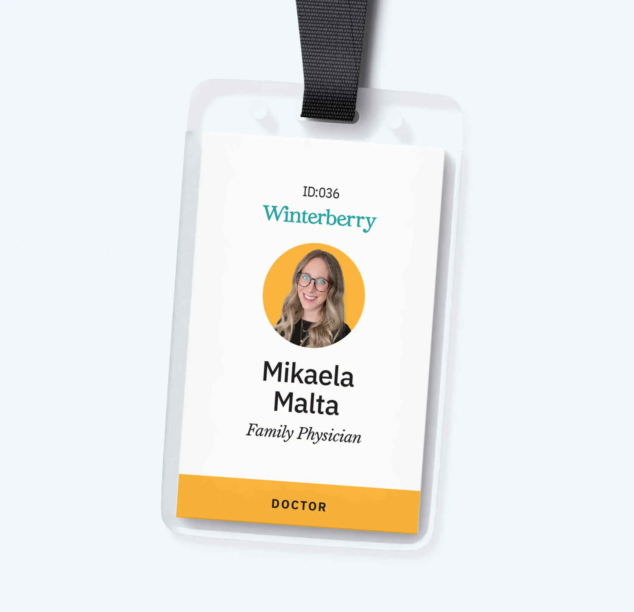 Mikaela Malta, Family Physician ID badge from Winterberry