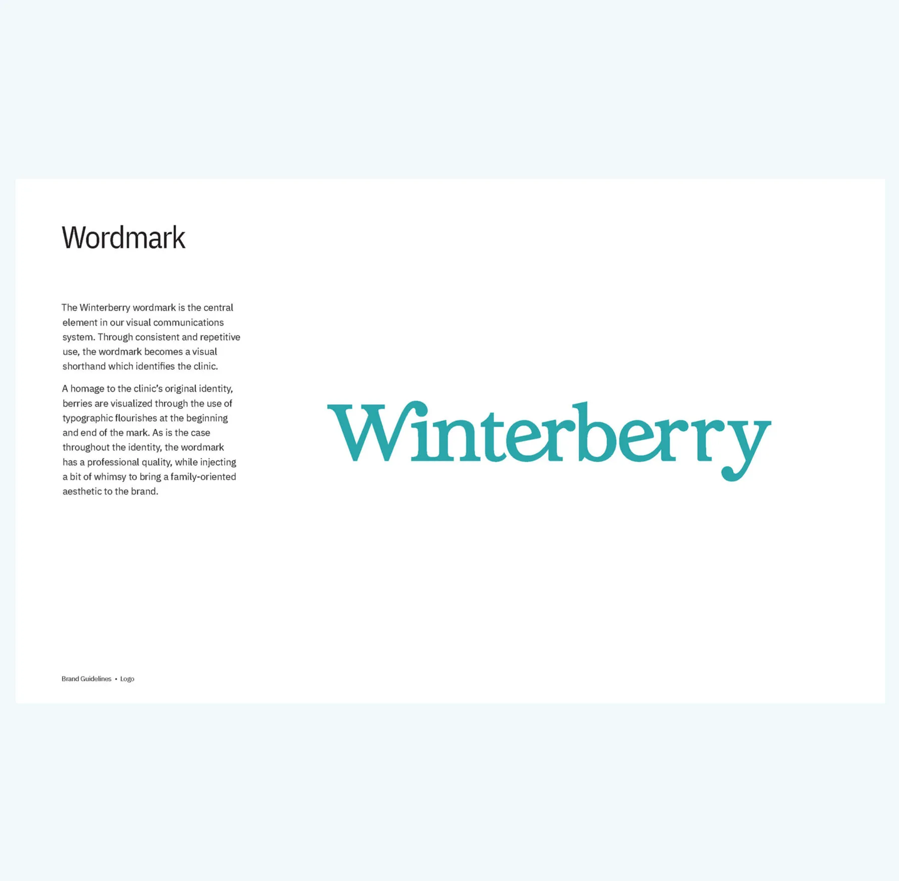 Winterberry wordmark logo with descriptive text.